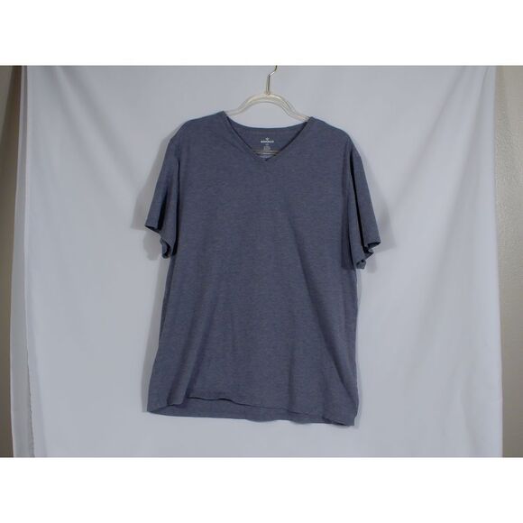 Bombas Men's Bee Better Basic V-Neck T-Shirt Pima Cotton Comfort Tee‎ Gray XL - Picture 1 of 8